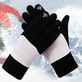 thumbnail image 4 of Womens Warm Gloves Ladies Winter Fleece Thickening Cold Proof Outdoor Driving Riding Sports Non Slip Touched Screen Gloves Unisex, 4 of 4