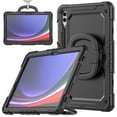 thumbnail image 2 of for Samsung Galaxy Tab S10 Plus/S9 FE+/S9+ Case 12.4 inch, 360 Rotating Shockproof Cover with Stand, Handle, Shoulder Strap (SM-X820/X810/X610), Black, 2 of 7