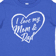 thumbnail image 4 of Inktastic I Love My Mom and Dad in White Chalk Heart Boys or Girls Baby T-Shirt, 4 of 5
