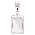 thumbnail image 1 of CSChome Étagère de Présentation de Cartes Porte-Badge avec Lanière : Enrouleur Rétractable Réglable avec Mousqueton Imprimé Fleur, Porte-Cartes d'Identité de Bureau, 1 of 7