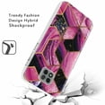 thumbnail image 2 of Kaleidio Case For Motorola Moto G Power (2021 Version Only) [Thick Hybrid] Protective TPU [Shockproof] Skin Cover [Rich Purple Marble Design], 2 of 4
