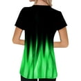 thumbnail image 2 of VSNOW Women Gradient Color Short Sleeve Tunic Tops T-Shirt Blouse, 2 of 5