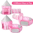 thumbnail image 4 of JoyStone 3pc Toddler Pop up Kids Play Tent with Tunnel and Ball Pit for Boys, Girls and Toddlers, Indoor& Outdoor Play House, Perfect Kid's Gifts (Pink), 4 of 8