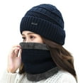 thumbnail image 2 of Skymirror 2Pcs/Set Women Hat Scarf Warm Neck Thicken Knitted Winter Hat Face Cover for Outdoor, 2 of 8
