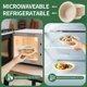 thumbnail image 4 of GPED Tazones de Papel de 12 Oz, Paquete de 125 Tazones Desechables Resistentes, Bagazo de Caña de Azúcar Biodegradable Compostable, Perfecto para Sopa, Ensalada, Postre, Palomitas de Maíz, Cereal y L, 4 of 7