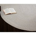 thumbnail image 2 of Tri-Color Farmhouse Braided Rug - Cotton Buffalo Check Yellow,White,Gray 6' Round, 2 of 3