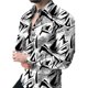 thumbnail image 4 of Camisas florales de anacardo para hombre, cárdigan de solapa con estampado 3D, sección delgada, camisa delgada, Y2k, manga larga con botón, primavera de 2024, 4 of 5