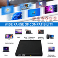 thumbnail image 4 of LNGOOR  External Portable DVD Player  CD DVD Drive Burner Reader Player for Laptop CD Burner Slim Portable Reader Recorder Black, 4 of 5