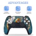 thumbnail image 4 of Skin Sticker for PS5 Slim Standard Disc Digital Edition Console and Controllers Decals for Playstation 5 (Ginger Snowman Crystal Ball,PS5 Disc Edition), 4 of 5