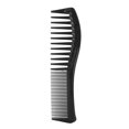 thumbnail image 1 of Portable Detangling Comb with Wide and Fine Teeth for Salon Hairdressing Styling Tool, Black, 1 of 2