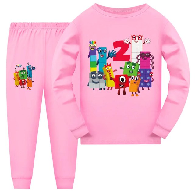 Pijamas de bloques de números para bebés y niñas, ropa de dormir de moda para niños pequeños, pijamas para adolescentes, pijamas de Navidad para niños