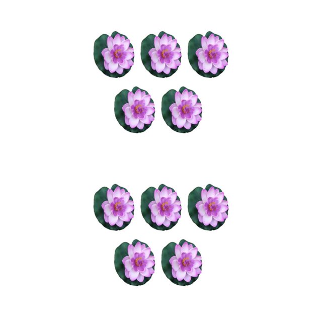 Ruiboury 5piece Float Artificial Flower Eco-friendly Long-lasting Durability Realistic light purple 2Set