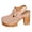 Beige, variant on Womens Slingback Clogs Adjustable Buckle Mule Summer Walking Slippers Chunky Heels Dress Shoes Non Slip Casual Sandles Round Toe Soft Sandals Cutout Breathable Shoes