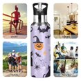 thumbnail image 7 of Yayeee 33oz Insulated Water Bottle Double Wall Stainless Steel with Flip Straw Lid, Purple Halloween Pumpkin, 7 of 7