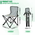 thumbnail image 3 of 600D Oxford Camping Chair Portable Foldable Chair Supports 220 lbs for Picnic, Fishing, Backpacking Winter Wonderland with Small Town, 3 of 8
