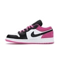 thumbnail image 2 of Jordan Kid's 1 Low Black Active Fuchsia Shoes, from StockX, 2 of 5