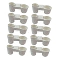 thumbnail image 3 of Taza Plástica Sunnimix 10 X Alimentador Bebedero Pájaro Doméstico Blanco, 3 of 8