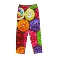 thumbnail image 4 of Sigee Brightly Colored Cupcakes Print Women's Soft Pajama Pants - Breathable and Comfortable Lounge Sleep Bottoms with Elastic Waistband and Pockets-Medium, 4 of 9