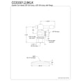 thumbnail image 2 of Kingston Brass CC53308KLK 5/8-Inch O.D. Comp x 3/8-Inch O.D. Comp Quarter-Turn Angle Shut-Off Valve with Flange in Brushed Nickel, 2 of 5
