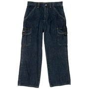 Angle View: Classic Cargo Jeans Husky Sizes