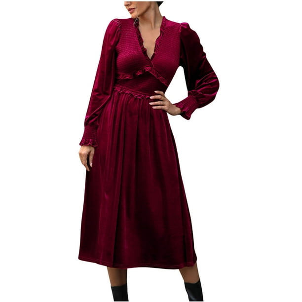 Jyeity Walmart Fall Fashion 2023 Fall V-neck Long Sleeve Short Casual Pants  Set women's fall v-neck, tiered silhouette with sleeves maxi dress for