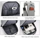 thumbnail image 3 of Mochila para computadora portátil, mochilas de viaje para computadoras portátiles con puerto de carga USB, mochila universitaria, bolsa para computadora, negra, 3 of 6