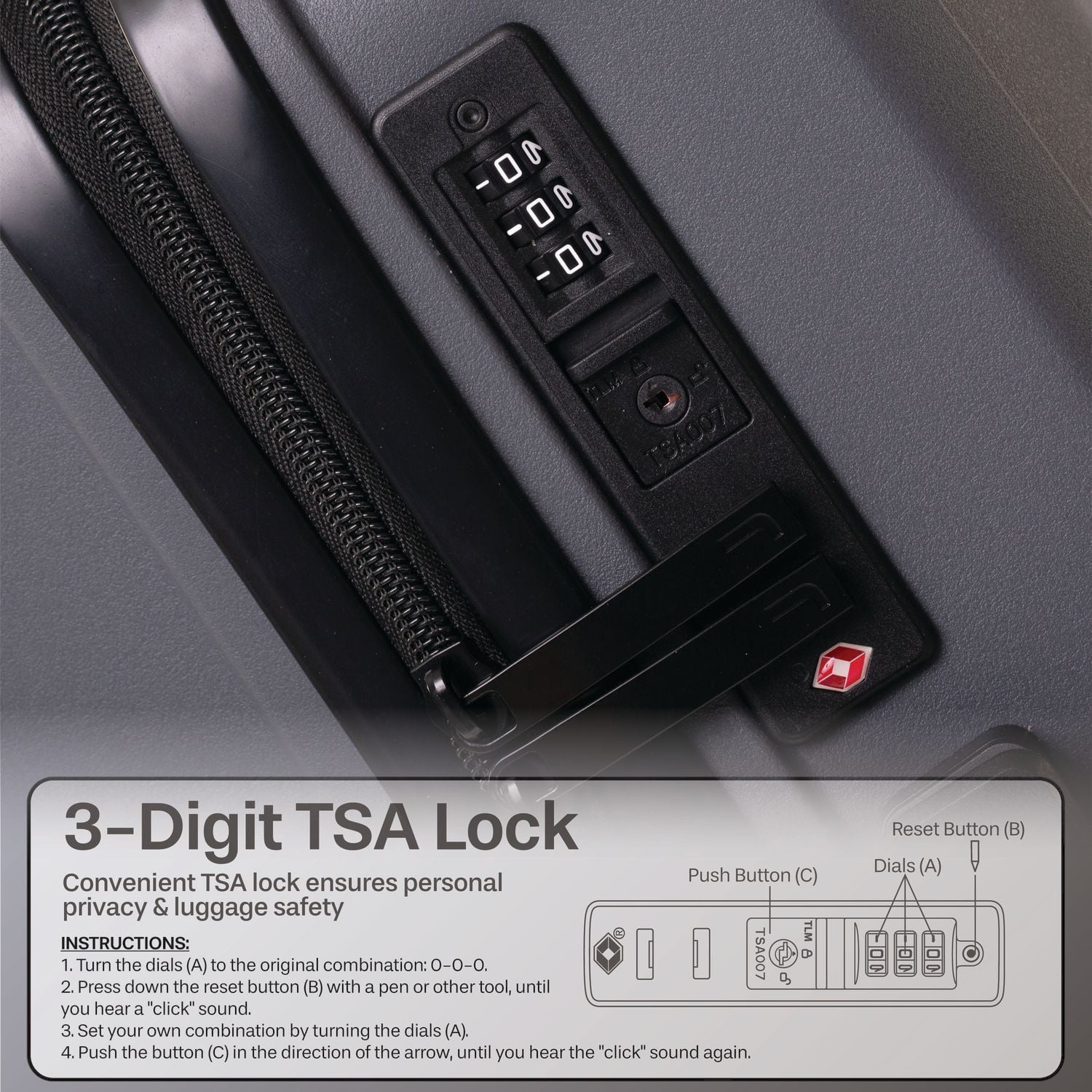 5-Piece Hardside Luggage Set: 28" Spinner Suitcase, 20" Carry-On & 3 Packing Cubes