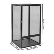 Miumaeov Reptile Tall Glass Terrarium,Small Rainforest Habitat Reptile Terrariums Tank for Geckos, Snakes, Lizards, Chameleons,Superior Ventilation, Easy Feeding