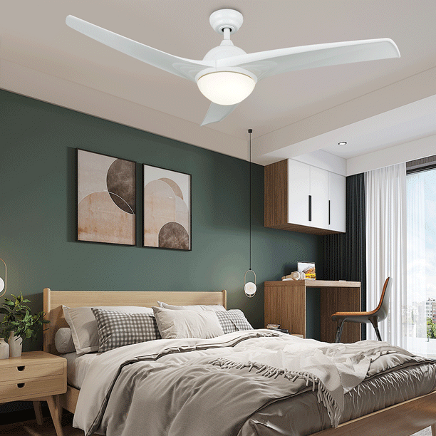 Modern Ceiling Fan With Led Panel Light Remote Control For Indoor Use Com - Indoor Ceiling Fan With Light And Remote Control