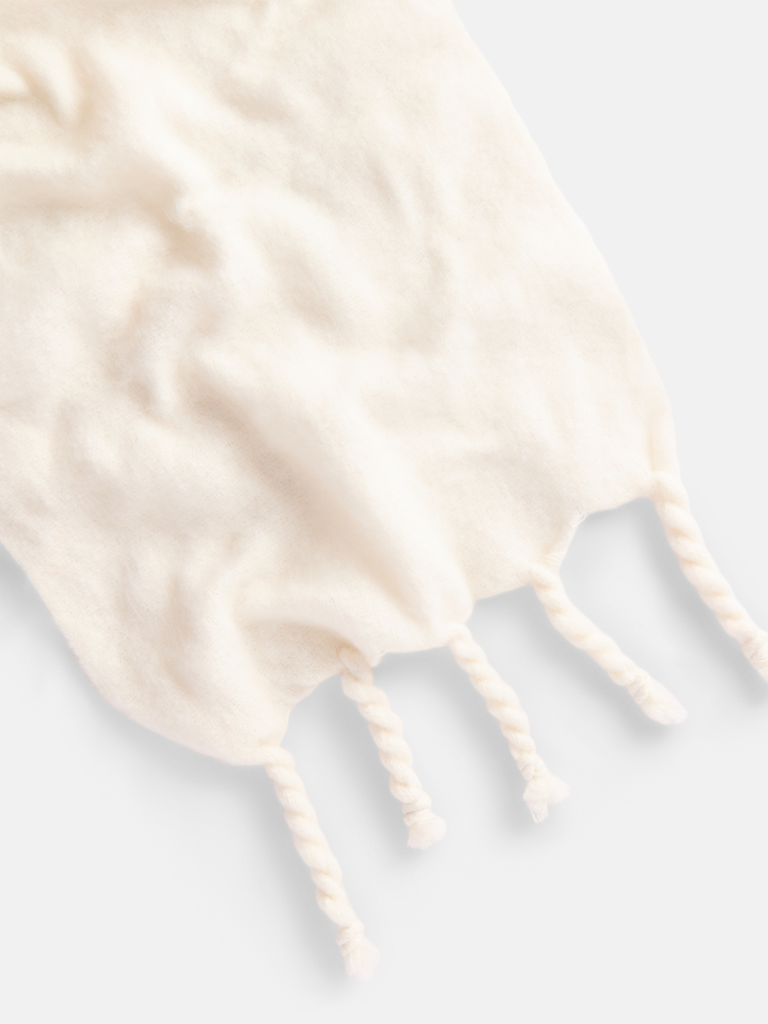 Scenario Women's Blanket Scarf with Braided Fringe Trim