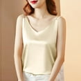 thumbnail image 5 of Silk Satin Tank Tops for Women V Neck Sleeveless Vest Camisole Spaghetti Strap Tank Loose Sleeveless Blouses Lightweight Slim-Fit Shirts Fashion Trendy Tees Spring Summer Outfits 2026, 5 of 6