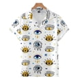 thumbnail image 3 of Blusas con estampado 3D de ojos coloridos para hombre, ropa de moda, camisas gráficas de ojos punk, blusas hawaianas Y2k de manga corta con botones para hombre, 3 of 5