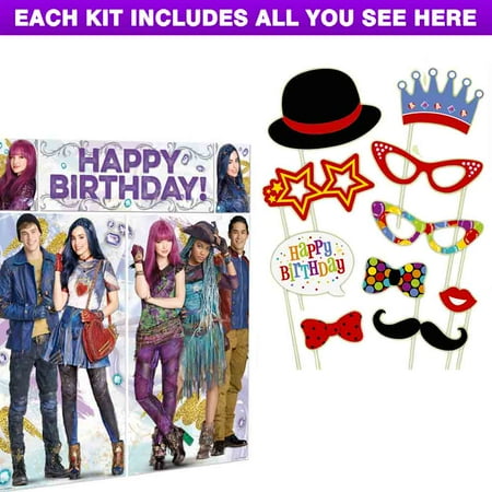 2 Single Booth - Descendants 2 Party Photo Booth Kit