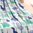 thumbnail image 3 of Blue Green Dinosaurs Geometric Pattern Blanket,Comfortable Soft Lamb Wool Throw Blanket,All Season,Warm Lightweight Blankets for Sofa Bed Couch Living Room Chair,30"x40", 3 of 4