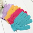 thumbnail image 3 of Exfoliating Shower Gloves - 5Pcs, Polyester, Anti-Slip - for Body Scrubbing, Bath/Shower, Exfoliates Dead Skin, 3 of 8