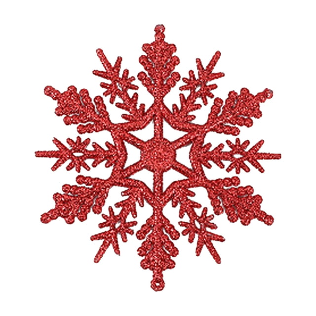 Agiferg 48 Pcs Décoration de Noël Flocon de Neige Décorations de Sapin de Noël Pendentif de Programme de Lieu
