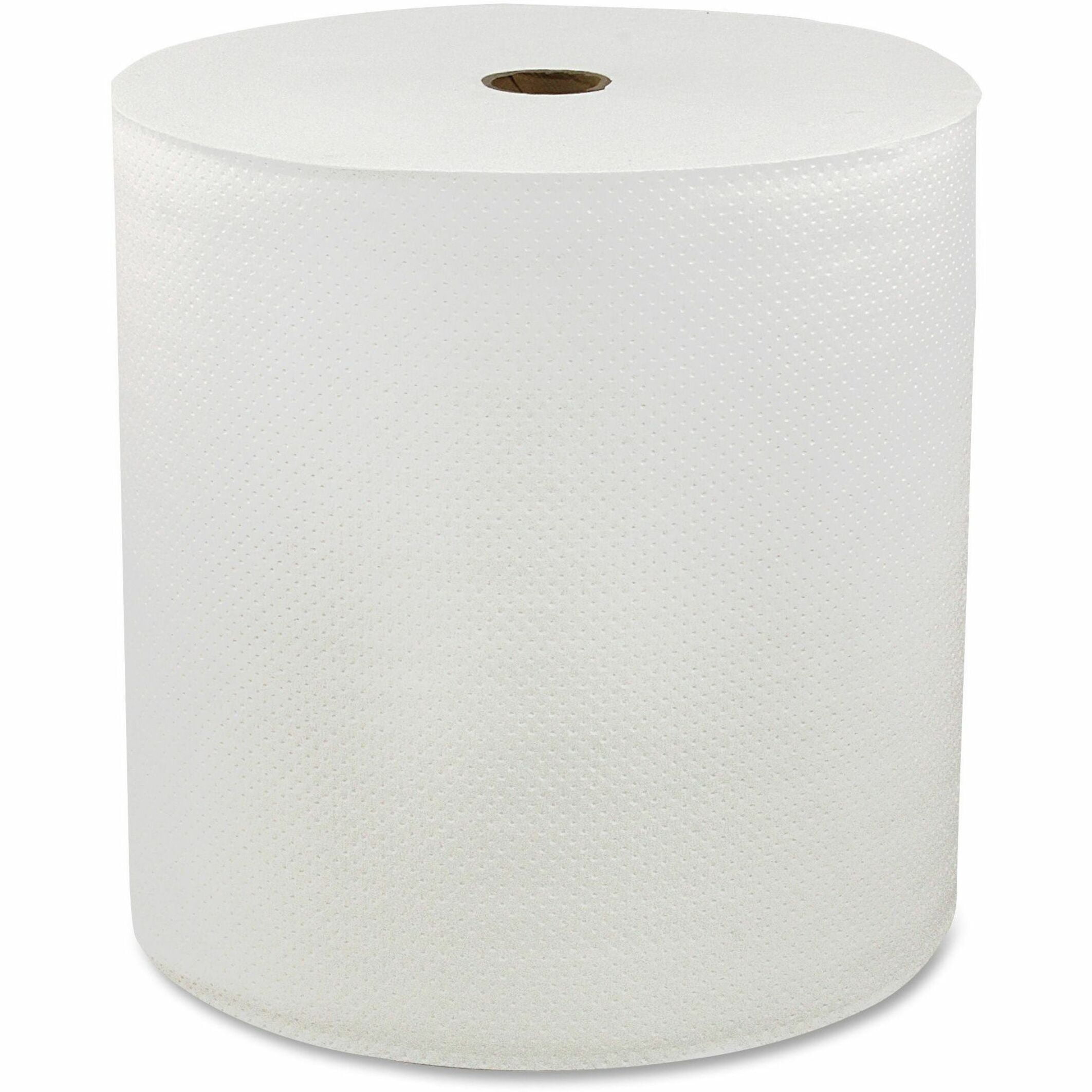 Genuine Joe Solutions, GJO96850, 850' Roll Hard Wound Paper Towels, 6 / Carton, White