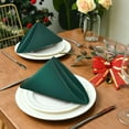 thumbnail image 3 of GZHJMY Soft Reusable Satin Table Decorative Napkins,20x20InX1 PCSHunter Green,Family Dinner Wedding Banquet, Cocktail Party, Kitchen,Birthday Party, 3 of 7