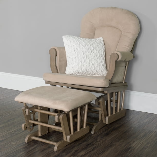 Forever Eclectic Storage Glider and Ottoman in Dusty Heather Finish ...