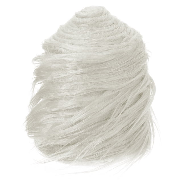 Unique Bargains Plush Faux Fur Fabric Precut Strips, 59' x 4' Fluffy Faux Fur Ribbon, Grey