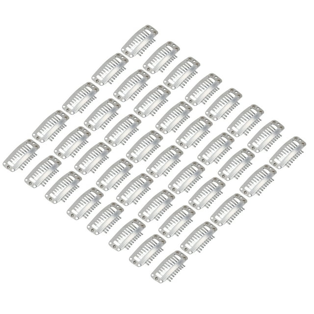 Octpeak Wig Snap Clip, Replacement Accessory Wig Clip 1.3in Stainless Steel 40pcs For Home