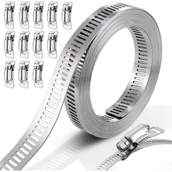 Hose Clamps, 304 Stainless Steel Hose Clamps Adjustable Hose Clamps Stainless Steel Hose Clamps