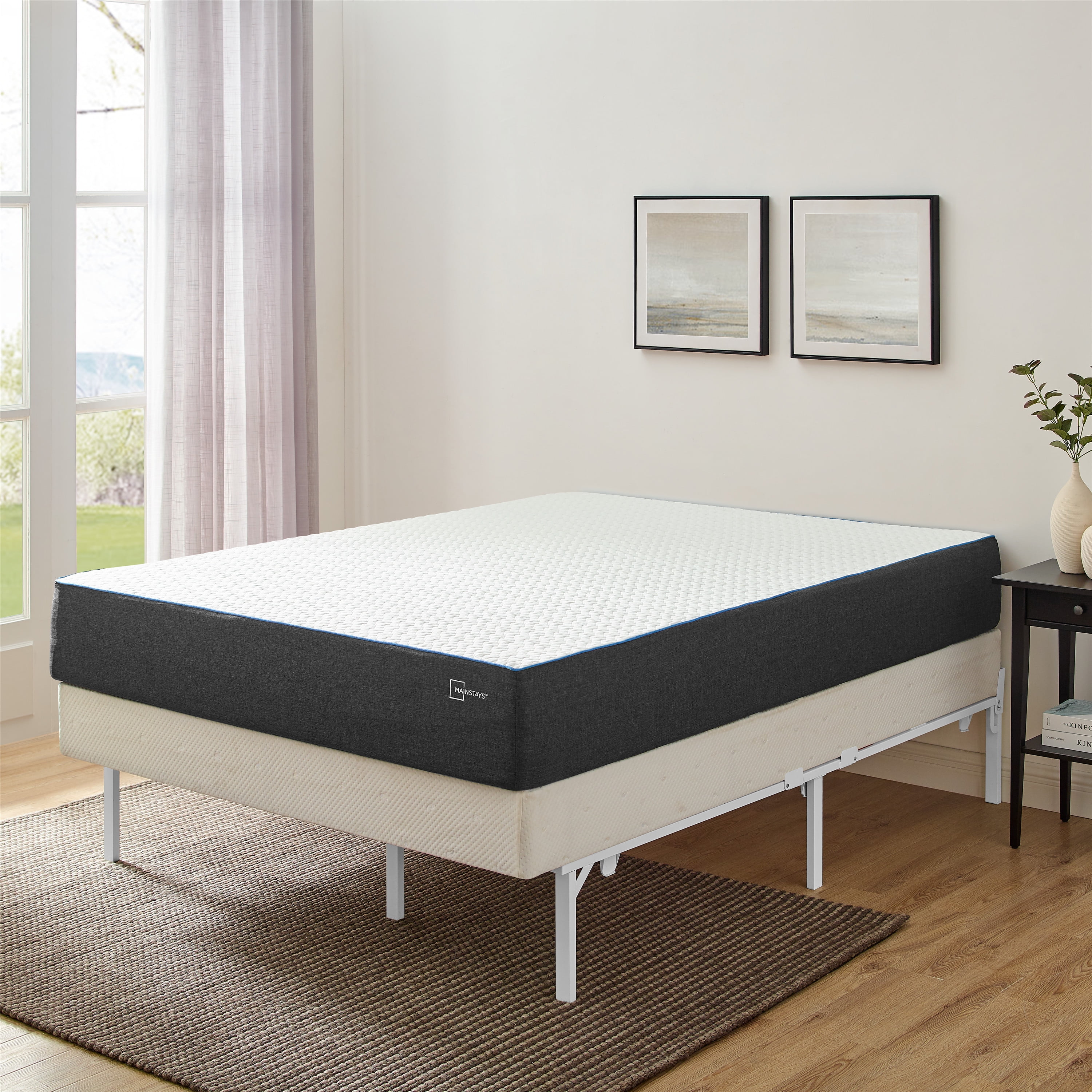 HOLLYWOOD BED FRAME Bed Frame King Size Adjustable Foldable Metal Brown 