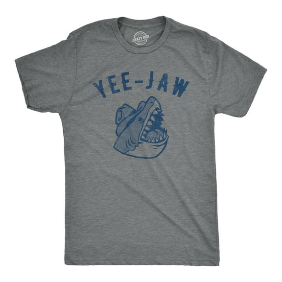 Mens Yee Jaw T Shirt Funny Southern Saying Shark Joke Tee for Guys Graphic Tees