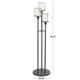 thumbnail image 3 of DecMode 3-Slot Black Metal Tall Floor Hurricane Lamp with 3 Posts and Round Base, 3 of 10