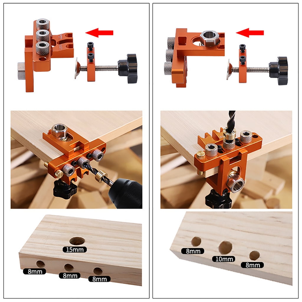 Woodworking Punch Hole Locators Self Centering Doweling Jig for Carpentry Tool