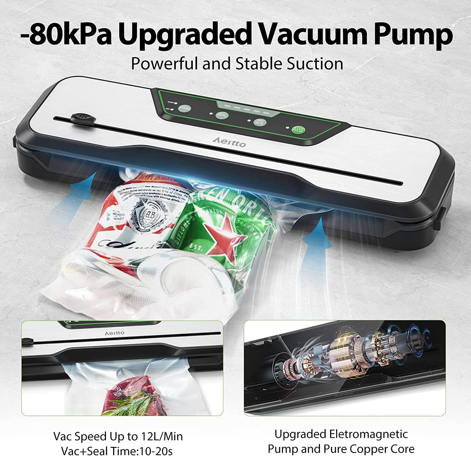 Potane Vacuum Sealer Machine, 8-in-1 Easy Presets for Sale in Corona, CA -  OfferUp