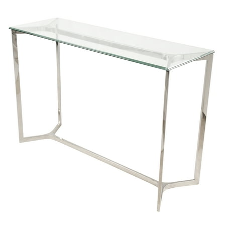 monza console table glass top stainless steel walmart monza console table glass top stainless steel walmart