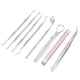 thumbnail image 4 of 8 unids/set Dental raspador de sarro dientes recoger dientes rascador de sarro boca espejo linterna, 4 of 8