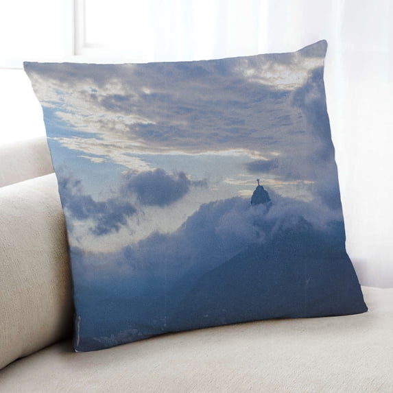 Ahgly Company Sites Christ the Redeemer Indoor Throw Pillow, 18 inch by 18 inch